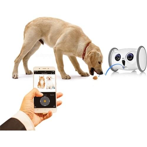 New Pet Intelligent Companion Dog Toy Owl Robot Full HD Camera with Treat Dispenser Interactive and Cats Mobile Control Via App