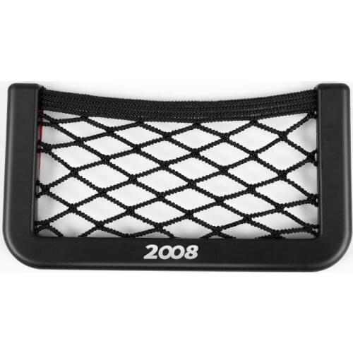 Car Storage Net Bag Phone Holder Pocket Organizer for Peugeot 2008 Accessories Car Styling