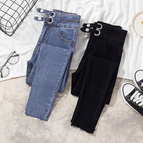 Woman Jeans Pants Autumn Winter High Waist Skinny Pants Tight Stretch Pencil Pants Pantalones Vaqueros Mujer