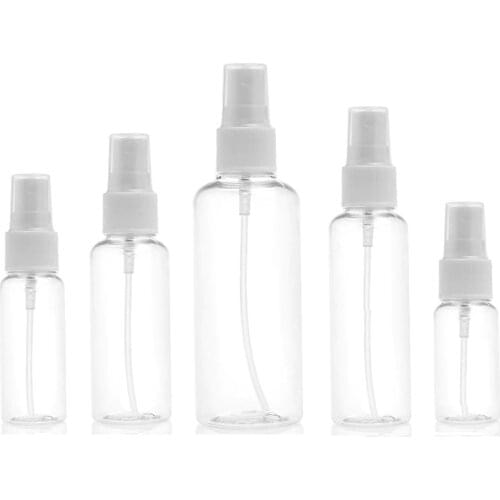 1 Pcs Spray Bottle Plastic Clear Small Empty Bottle For Make Up And Skin Care Refillable Random Color Travel use