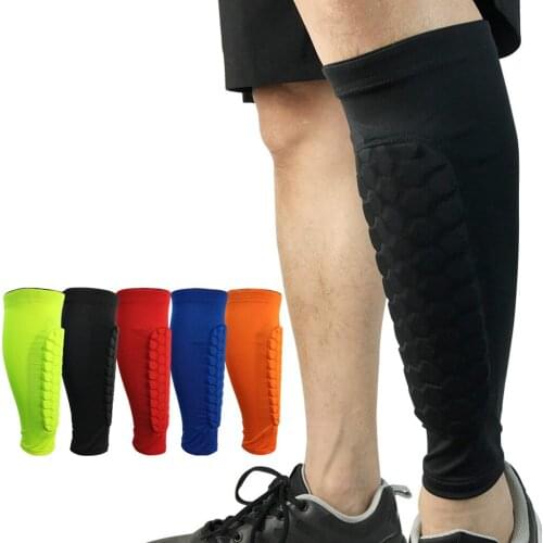 1 PC Professional Sports Football Shields Soccer Legging Shinguards Honeycomb Shin Guard Leg Sleeves Protective Gear