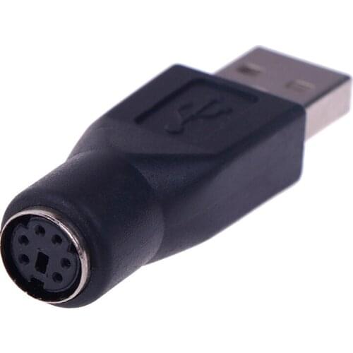 Brand New 2Pcs Mouse Round Port PS2 Male To USB Female Adapter Port Adapter Converter
