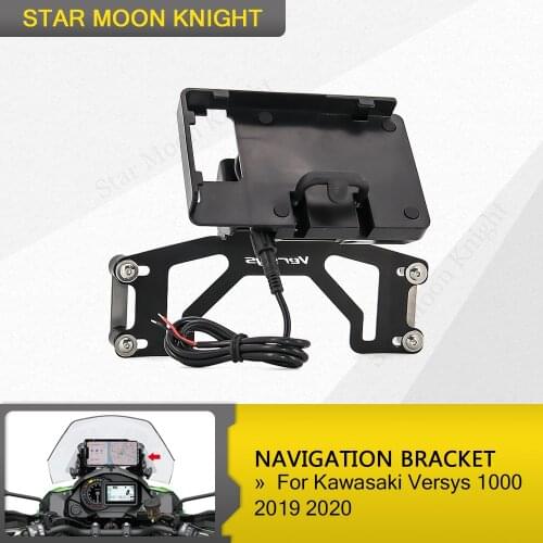 Motorcycle Accessories GPS navigation bracket Supporter Holder for Kawasaki Versys 1000 Versys1000 2019 2020