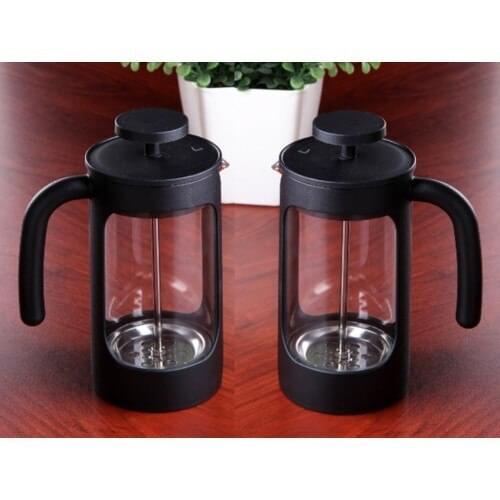 Bambum 2 Pcs Lux French Press Glass Herbal Tea & filter Coffee Pot 350 ml