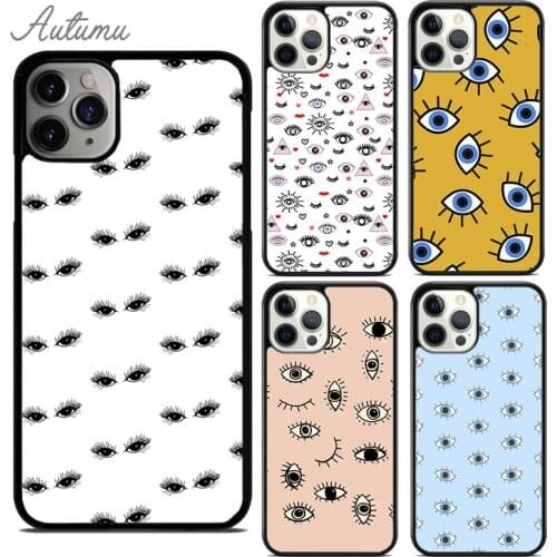 Eyes Eyelash Aesthetic Phone Case for iPhone 11 12 Pro Max mini X XR XS SE 2020 5 6S 7 8 Plus Samsung Galaxy S9 S10 Cover shell