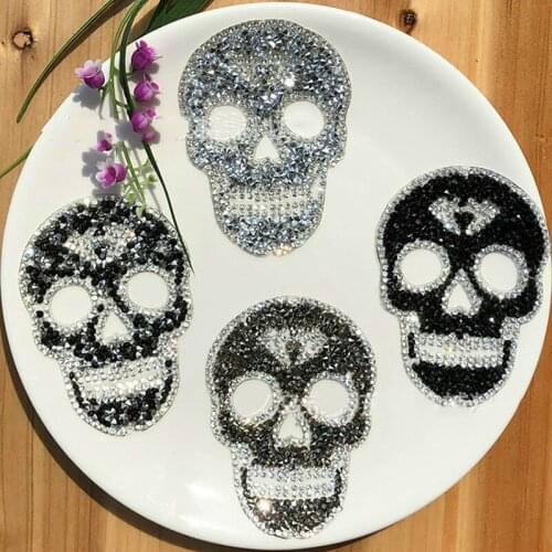 Skull Pattern resin drill water drill hot melt glue hot drill embroidered cloth patch clothing accessories bag decoration