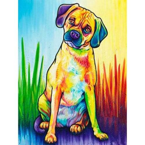 DIY 5D Diamond Painting Animal Dog Pet Cross Stitch Kit Full Drill Embroidery Mosaic Art Picture of Rhinestones Home Decor