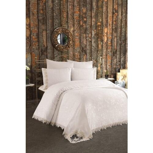 Good Quality Dream Bed Cover Set 3 Pieces Coppuccino - Cream Color Coverlet Set Pillowcases/Pillow cover Bed Lining Home Textile