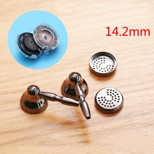 DIY 14.2mm Flat Headphone Housing Pure Copper Metal Shell Case for 14mm Tesla Speaker Unit DIY