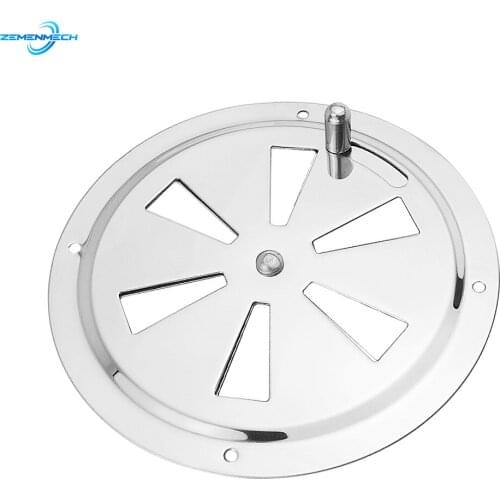 316 Stainless Steel Boat Marine Round Air Louver Vent Grille Ventilation Louvered Ventilator Grill Cover Side Knob Opening Yacht