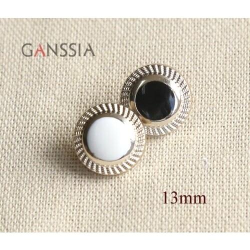 20pcs/lot Size: 13mm Black white Round buttons Shirt resin button Scrapbooking DIY accessories (ss-97)