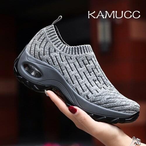 Fashion Women Lightweight Sneakers Running Shoes Outdoor Sports Shoes Breathable Mesh Comfort Platform Shoes Air Cushion Sneaker