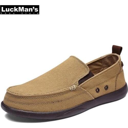 2021 Spring Autumn Canvas Shoes Men Ultralight Breathable Casual Men Shoes High Quality Comfortable Loafers Lazy Driving Shoes