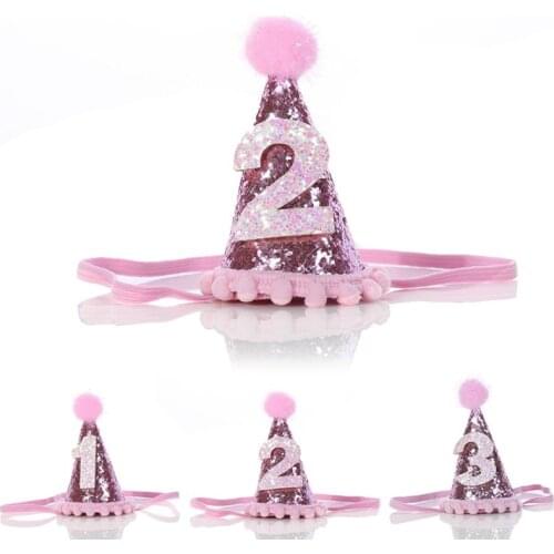 New Dog Birthday Hat Decorative Shiny Dog Hat Pet Headband Pet Headwear for Dogs Cats