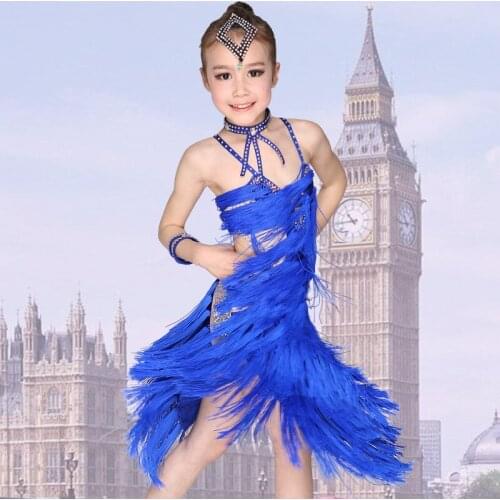 2017 New Latin Dance Costumes For Girl/child Tassel Ladies Latin Dance Dress Dance Dress Cha cha/Rumba/Samba/Tango/Salsa S-XXL