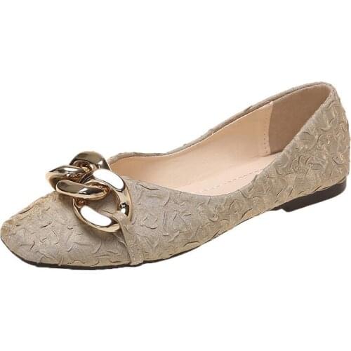 New Flat Shoe Woman Loafers Women Boat Shoes Party Wedding Dress Soft Bottom Square Toe Striking Luxury Brand Design Style