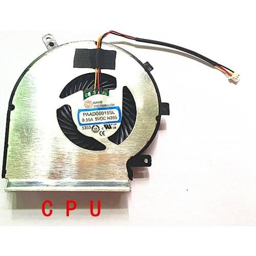 WZSM New original CPU GPU cooling fan For MSI GE72 GE62 PE60 PE70 GL62 GL72 fan Cooler PAAD06015SL N317 N318 0.55A DC 5V N303