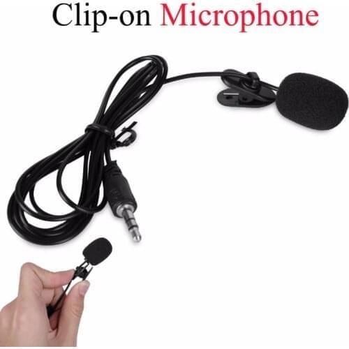 Mini Portable Clip-on Microphone 1.2m Wired Mic Lecture Teaching Conference Lavalier Clip Microphone For PC Laptop Dropshipping