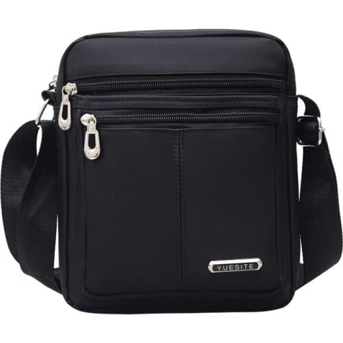 Men Messenger Bag Brand Nylon Casual Shoulder Bags Vintage Zipper Crossbody Bags Gor Business Man Flap Satchel Pack Handbags