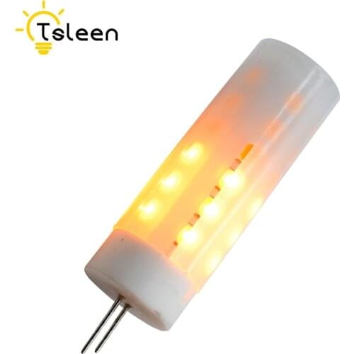 Fire Flicker Burning Emulation LED Corn light Bulb G4 Flame Lamp DC 8-30V Simulation Flickering Dynamic Decoration Retro Deco