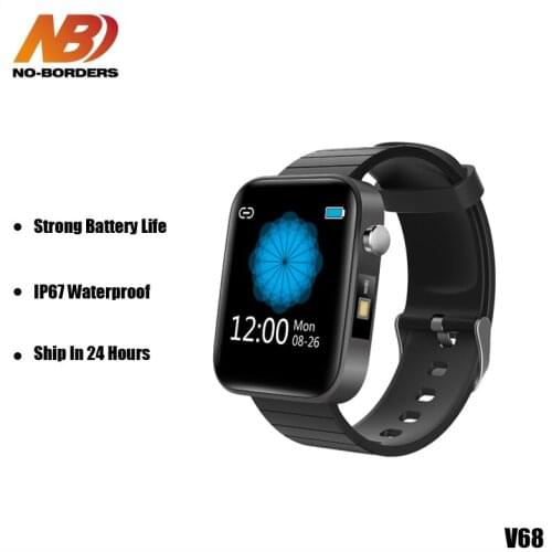V68 Smart Watch men 1.54 inch screen Heart Rate blood pressure Smartwatch Sport IP67 Waterproof Clock for ios xiaomi