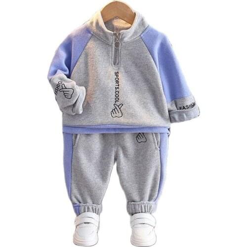 Spring Autumn Baby Girls Boys Sets 2021 New Fashion Zipper Sweatshirts +Long Pant Sports Suit 0-4y Kids Tracksuit Clothing Sets