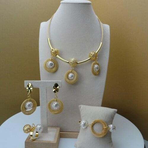 Yuminglai Unique Jewelry Light Weight 18k Dubai Jewelry Sets for Women FHK5993