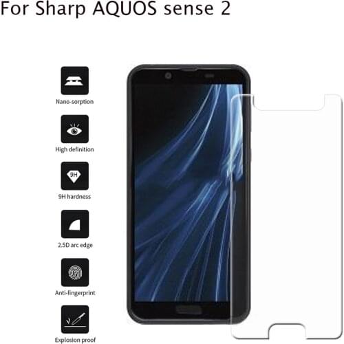 Tempered Glass for Sharp AQUOS sense2 SHV43 Screen Protector for AQUOS sense 2 Hard 9H