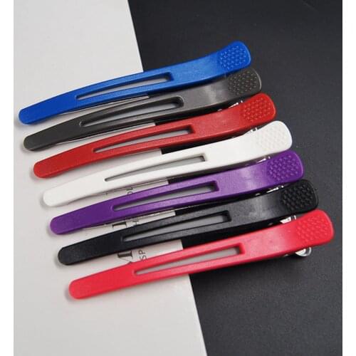 6Pcs/Set Colorful Non-slip Pinup Sectioning Duck Bill Hair Clip Hairpin Barrette Candy Color Duckbill Hair Clips Girls Hair Clip