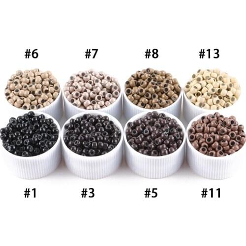 7000pcs/lot 2.9x1.6x2.0mm Blonde Color Copper Silicone Nano Rings Beads Links For Nano Hair Extensions 7 Colors available