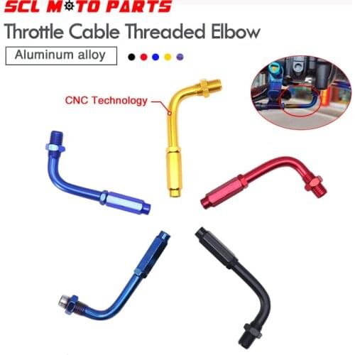 ALconstar-Motorcycle 90 Degree Adjuster Throttle Cable Brake Clutch Wire Cable Adjuster Dirt Pit Bike Motorcycle Spare Parts