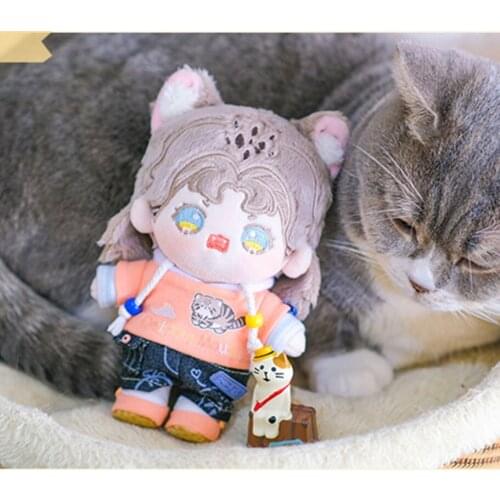 Anime Limit Animal Otocolobus Manul Kpop Star Ear Plush 15cm Doll Change Clothes Outfit Suit Figure Toy Cosplay Cute