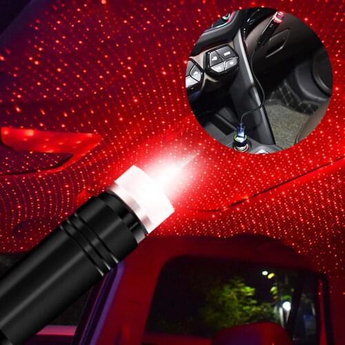 Car USB Atmosphere Lamp Star Ceiling Reading Lighting Laser Projection Decorative Led Trunk Roof Interior Room Home Night Light