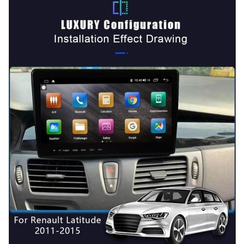 4GB+64GB Android 10.0 For Renault Latitude Car GPS Navigation Headunit Multimedia Player Auto Radio Tape Recorder Stereo IPS DSP