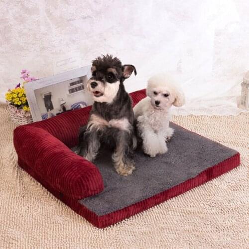 Large Dog Bed Mat Warm Bed Pet House Sofa Kennel Square Pillow Husky Teddy Large Dogs Cat House Washable Beds Mat