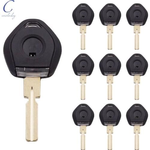 Cocolockey Car Key Transponder Key Shell Fob Case Fit For BMW 3 5 7 Z3 Chip Keys Blank With Board HU58 Uncut Blade 5pcs/lot
