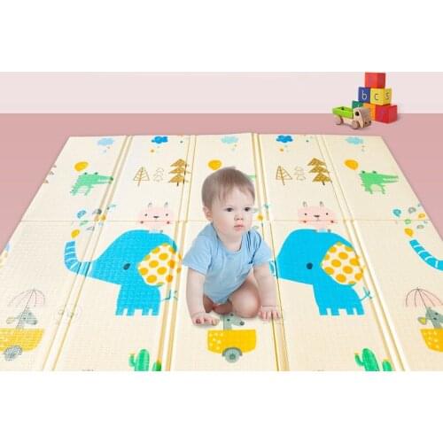 Baby Room Decoration 180x200cm Foldable Baby Play Mat Xpe Foam Toddlers Climbing Pad Educational Games Toys Mats with Bag