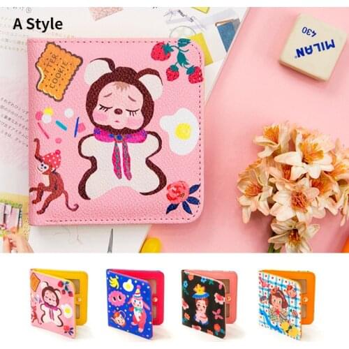 Creative Cute Portable Wallet Student Cartoon Hand Drawn Coin Purse Fashion Anime Purses Wallets For Women