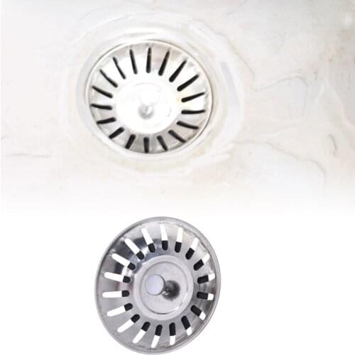 Kitchen Waste Stainless Steel Sink Strainer Plug Drain Filter Stopper Basket Drainer Great Value
