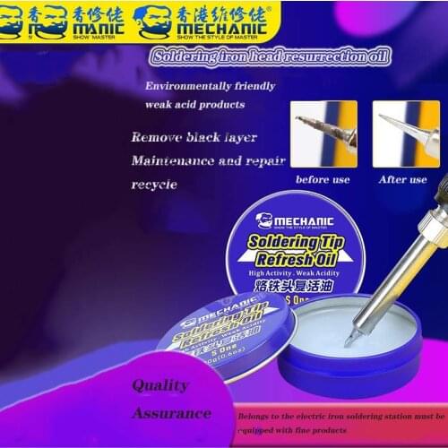 Mechanic S one Soldering Tip Refresh Oil Solder Cream Clean Paste for Oxide Solder Welding Iron Tip Head Resurrection