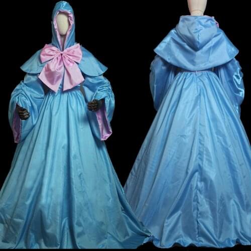 Cinderella Godmother Role-playing Clothes Fancy Carnival Halloween Cosplay Costume Adult Women Princess Dress