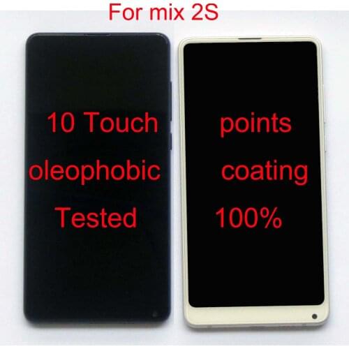 Original new LCD for XIAOMI Mix 2s mix2s Display Touch Screen Digitizer Assembly With Frame For Mix 2S LCD Screen Replacement