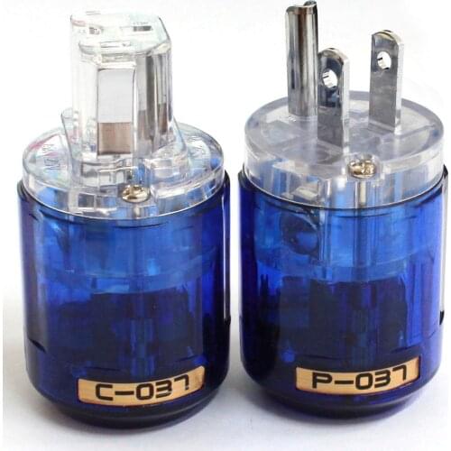Oyaide C-037 P-037 US Power Plug Rhodium Plated IEC Audio Connector Female-Male MATIHUR audio Transparent hifi