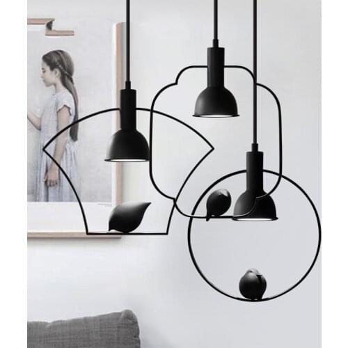 Nordic Style Creative Bird Design Pendant Lamp Restaurant Led Spotlight Lights New Chinese Lighting Bedroom Light Free Shipping