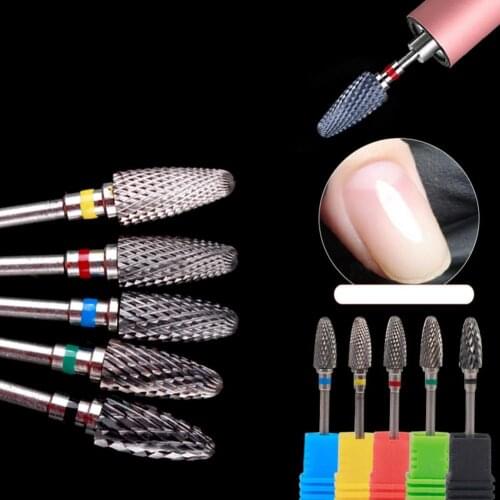 Manicure Polisher Multifunctional High Strength Grinding Polisher Tungsten Steel Nail Tool Polishing Head for Novice