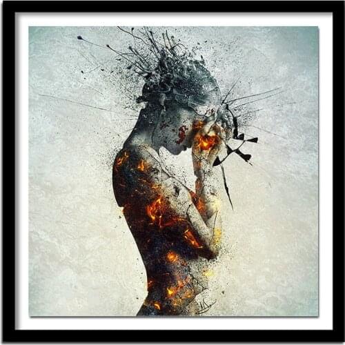 Portrait Diamond Painting Cross Stitch Picture of Rhinestones DIY 5D Girl Icon Diamond Embroidery Wall Decor F1626