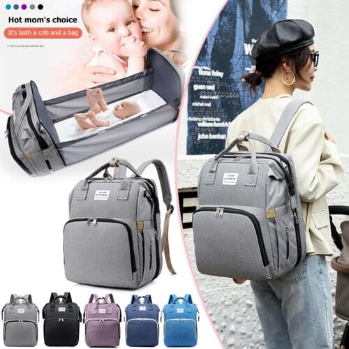 Diaper Backpack Big Capacity Folding Mommy Baby Crib Maternity Stroller Bag For Travel Fashion Baby Safe Care health