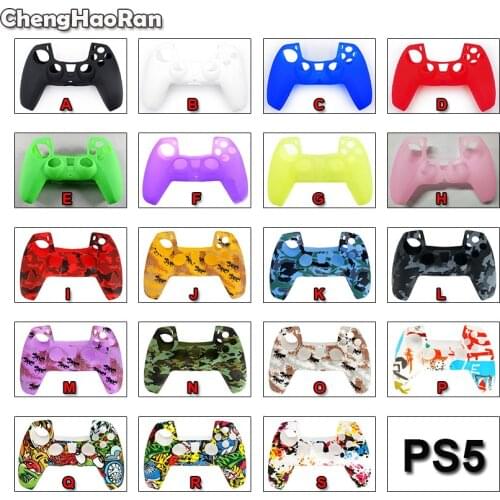 ChengHaoRan Silicone Non-slip Protective Suitable Cover For Sony Playstation5 PS5 Controller Como Skin Guard Soft Rubber Case