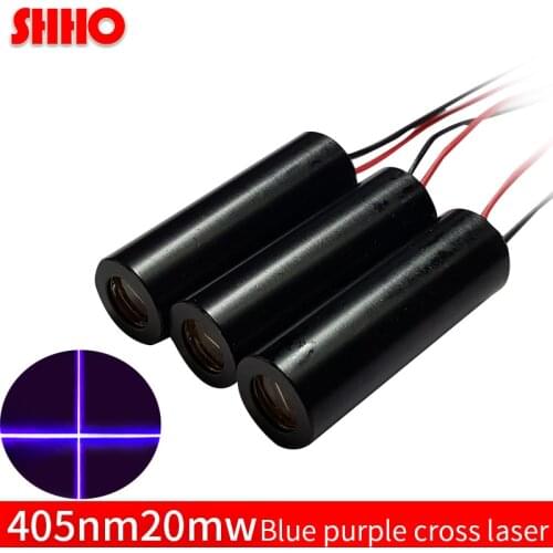 Short band 405nm 20mw blue violet cross laser module right angle positioning luminescent indicator measuring device accessories