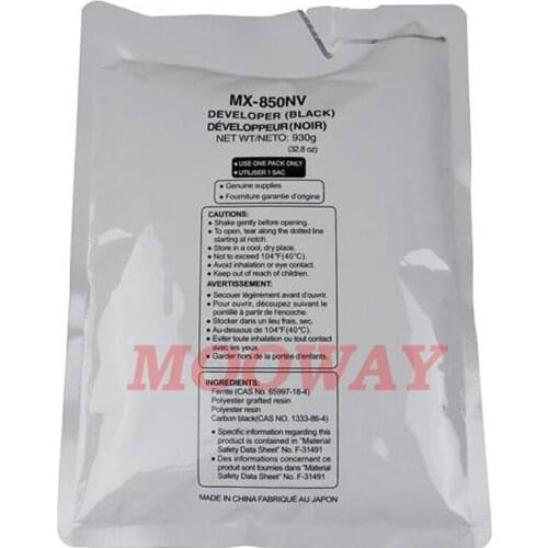 Compatible developer powder for Sharp MX850 MX950 MX1100 MX-850NV MX-850 930g developer powder